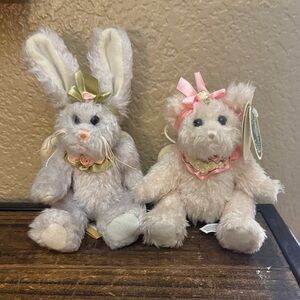 Bearington Plush Bunny and Bear Duo -